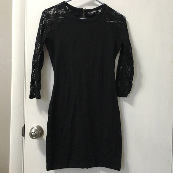 Express Lace Sleeve Dress - Picture 1 of 3